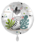 Preview: Folienballon - Zebra, rund - ø 43cm